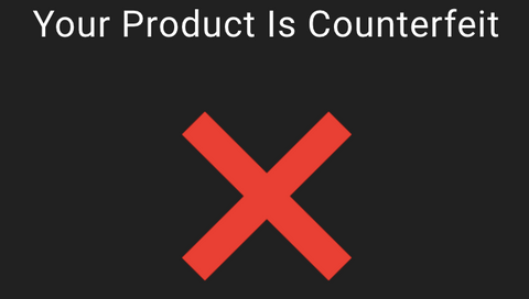 Counterfeit puff bar verification result on official website